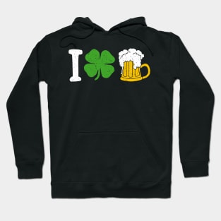 I love Beer T-Shirt Shamrock St Patricks Day irish Gift Tee Hoodie